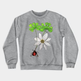 Bloodroot Flower Crewneck Sweatshirt